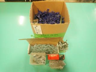 Qty Of Screws, Anchor Bolts And Poly Clips w/ Accessories