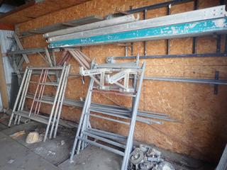 Qty Of Scaffolding, (1) 19in X 117in And (1) 19in X 80in Platforms, Casters And Braces