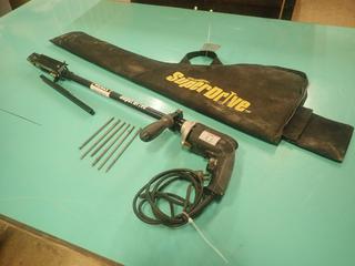 Grabber Super Drive Series 75 Rocker 4063 120V Screw Gun w/ Case And Bits. SN 973332