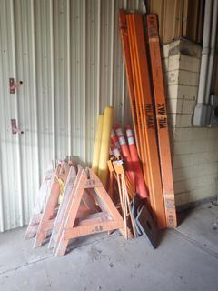 Qty Of Barricades, Delineators And Bases