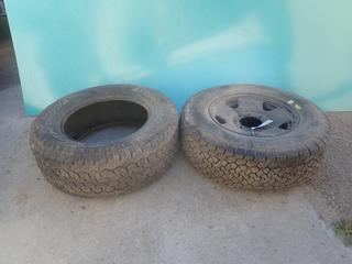 (1) BF Goodrich Rugged Trail LT265/70 R17 Tire w/ Rim And (1) BF Goodrich Rugged Trail P275/65 R18 Tire