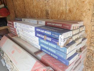 Qty Of (15) Full And (2) Used Boxes Of 18mm X 120mm X R/Lmm Wide Plank Cinnamon Maple Laminate Flooring