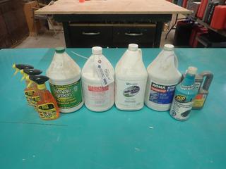 Qty Of Multi Purpose Cleaner, CLR, Disinfectant Cleaner And Goo Gone