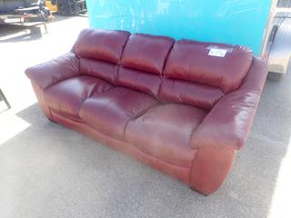 Faux Leather Couch