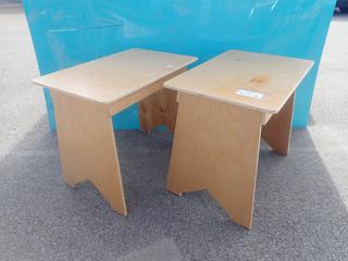 (2) 3ft X 2ft X 30 1/2in Tables
