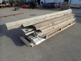 Qty Of Up To 8ft Long Pieces Of Metal Siding And Assorted Lumber