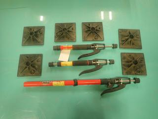 Qty Of (3) The Original 3rd Hand Poles C/w Universal Foot Pads