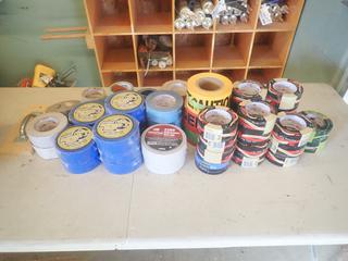 Qty Of Masking Tape, Caution Tape, Polyethylene Tape And Assorted Tapes