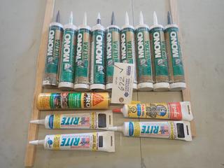 Qty Of Assorted Silicone C/w Poly Filler Ans Construction Adhesive