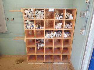 48in X 14in X 57 1/2in 30-Compartment Storage Unit *Note: Contents Not Included*