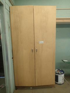 50in X 25in X 91in 2-Door Storage Cabinet *Note: Contents Not Included, Buyer Responsible For Load Out, Note Item Cannot Be Removed Until October 8th Unless Mutually Agreed Upon*