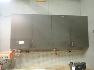 85in X 13in X 36in 4-Door Wall Mtd. Cabinet *Note: Contents Not Included, Buyer Responsible For Load Out, Note Item Cannot Be Removed Until October 8th Unless Mutually Agreed Upon*