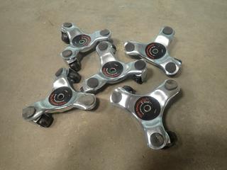 Qty Of (5) 200lb Cap. 3-Wheel Leg Dollys