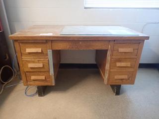54in X 30in X 30 1/2in Wood Office Desk