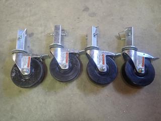 Qty Of (4) 5in Casters *Unused*