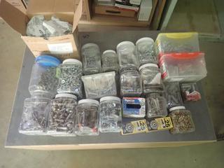 Qty Of Assorted Screws, Bolts, Concrete Anchors And Misc Supplies