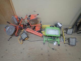 Qty Of Assorted Flood Lights C/w Stands