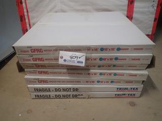 Qty Of (5) Used GFRG Hidden Pop-Put Access Panel C/w (2) Unused Trim-Tex Flat Access Door Panels
