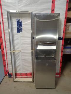17in X 4in X 56in Bobrick Model 3944 Recessed Convertible Paper Towel Dispenser/Waste Receptacle