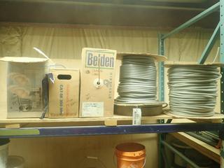 (1) Luminaire Light Fixture, (1) CAT-5E-350MHZ Network Cable, Belden Coaxial Cable And (2) Polyfoam Caulk Savers