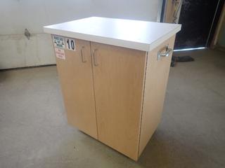 32in X 22 1/2in X 41 1/2in Portable Cabinet C/w First Aid Kit, Caution Tape, Ear Plugs And Assorted Safety Supplies