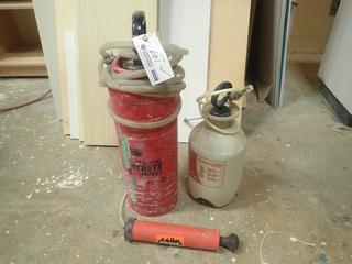 3.5Gal Industrial Concrete Sprayer C/w 2.6Gal Deck Sprayer And Hilti Blow Out Pump