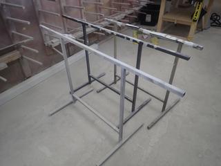 (2) 60in X 24in X 32 1/2in And (1) 42in X 24in X 32 1/2in Metal Stands