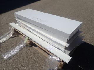 Qty Of (4) 52in X 16in X 3in Laminated Wood Panels