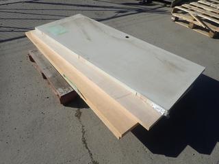 (2) 35in X 83 1/4in X 1 3/4in Maple Door C/w (1) 31 3/4in X 83in X 1 3/4in And (1) 27 3/4in X 83 1/4in X 1 3/4in Doors