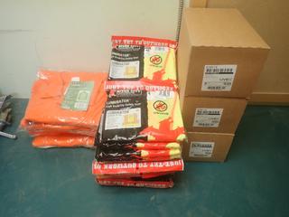 Qty Of (5) Memphis Size Large FR Jackets, (24) Size L Vest And Approx. (30) Pairs Of Uvex Seismic Dark Glasses *Unused*