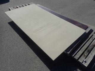 Qty Of (4) Sheets Of 3/4in Particle Board C/w (1) Sheet Of 1/2in MDF