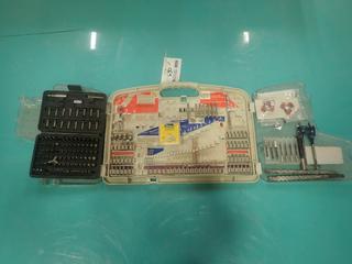 Incomplete Drill Accessory Set And Assorted Drill Bits