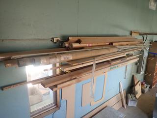 Qty Of Flat Bar, Threaded Rod, Cut Outs, Hinges And Pipe Side Bracket To Hold Clips For Shelving