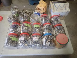 Qty Of Assorted Blum Clips, 10mm Plates And Misc Supplies