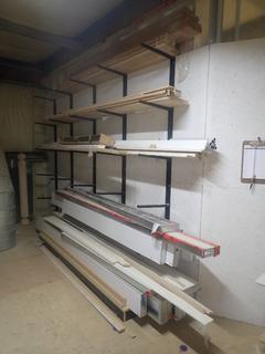 Qty Of Temporary Frame Boards, Moldings, 1/2in Plywood Straps, Strapping And Plastic Pipe