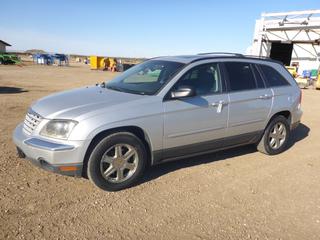 2004 Chrysler Pacifica c/w 3.5L, A/T, Showing 215,043 Kms, 6 Passenger, Heated Seats, DVD Player, VIN 2C8GF68404R291150 *Note: Damage To Left Rear Bumper*