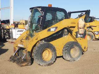 2012 CAT 262C2 Two Speed Skid Steer c/w Aux Hyd, Showing 11,228 Hours, A/C Cab, Ride Control, 12-16.5 Tires at 70%, 2- Worn Out, SN CAT0262CHTMW00883 *Note: No Bucket* (PL0174)