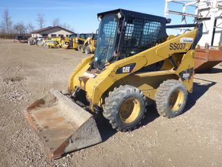 2014 CAT 252B3 Two Speed Skid Steer c/w Q/A Bucket, Showing 8,609 Hours, Aux Hyd, A/C Cab, 12-16.5 Tires, 2 at 95%, 2 at 80%, SN CAT0252BKTNK02592 (PL0173)