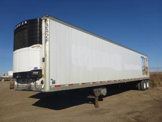 2008 Utility 51 Ft. T/A Insulated Reefer Van Trailer c/w A/R Sliding Susp, Showing 20,543 Hours, Carrier Vector 1800 MT, 4 Cyl Diesel Reefer, Railed Floor, Rigged For Pup, Tire Inflation, VIN 1UYVS25108U410901 