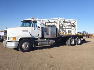 1995 Mack CH613 T/A Tilt Deck Truck c/w 6 Cyl, Diesel, 9 Speed, Showing 802,917 Kms, 19,973 Hours, A/R Susp, 22 Ft. Deck w/ Ramsey Winch, Aluminum Storage Boxes, Double Frame, 258 In. W/B, VIN 1M2AA13C0SW045545