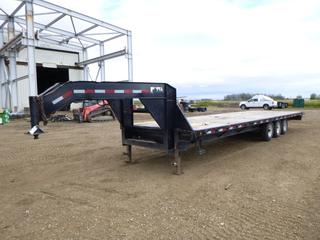 2002 PJ Trailers 30 Ft. Tridem 5th Wheel Trailer c/w Spring Susp, ST235/80R16 Tires, Ramps, VIN 4P5GF303621046699 *Note: Recent work includes new rims, tires, brakes and axle service as Per Consignor* 