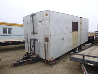 20 Ft. T/A Custom Built Work Trailer c/w Spring Susp, Wired For Power, Propane w/ Reznor Heater, Storage, ST225/75R15 Tires, Pintle Hitch, SN 61202211 *Note: No Trailer Jack*