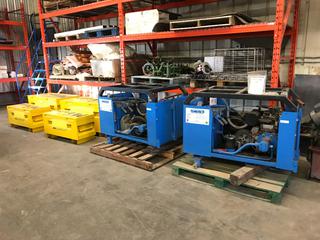 (2) MTI Power Hydraulic Pipe Lathe/Cold Cutter System c/w Kubota Diesel Engines, Approx. 20 Hours Of Use As Per Consignor, Electric Ignitions, Missing Keys, Multiple Size Adapter Bits (Model 206-208 and Model 210-254), Custom High Pressure Hydraulic Hoses and Fittings w/ Connectors To Extend Working Range, SN 6CL0576, 6CL0577, Original Purchase Price of $150,000 *Located Off Site at 702 17th Ave, Nisku, AB, For More Information Contact Chris at 587-340-9961* **Buyer Responsible For Load Out**
