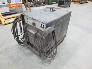 Miller Direct Current ARC Welding Machine, Model SRH-333, C/w Ground and Stinger, Mounted on Wheeled Cart, S/N 87516 *Note: Power Cord End Damaged*