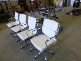 (8) Office Chairs *Note: (1) Caster Missing, Bin Not Included*