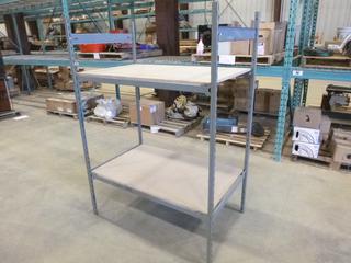 Shelving/Racking c/w 8 Uprights, 18 Cross Members, 8 Dividers, 9 Wood Shelves, 6 Ft. High x 12 Ft. Long x 30 In. Wide (T4-2)