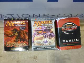 (3) Sets of Magic The Gathering Cards (Upstairs)