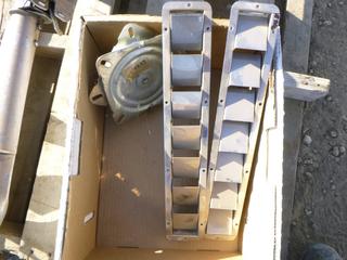 Qty of Misc. Items, Includes Rack & Pinion Boat Steering Wheel, Swivel Chair Mount, Antique Viking 3 HP Outboard Boat Motor (Note: Turns Over, Tank Needs Repair) and More