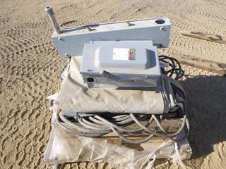 Crate of Assorted Cables, Panel Boxes, Control Boxes