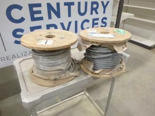 (2) Spools of 1/2 In. Galvanized Air Craft Cable (E-2)